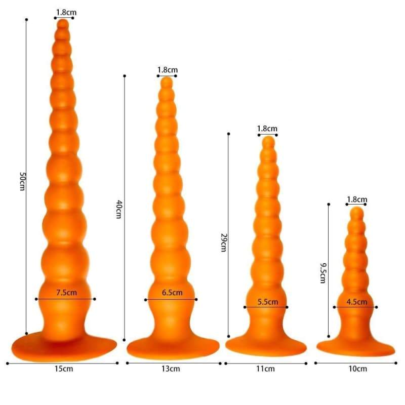 couples anal sex toys Plug Anal XL super long Perles Gold
