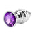 Plug Anal Diamant Métallique Strie Purple