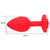 Plug Anal Diamant Silicone Flower Red