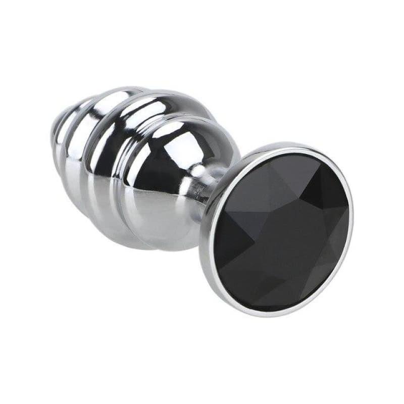 Plug Anal Diamant strie Noir