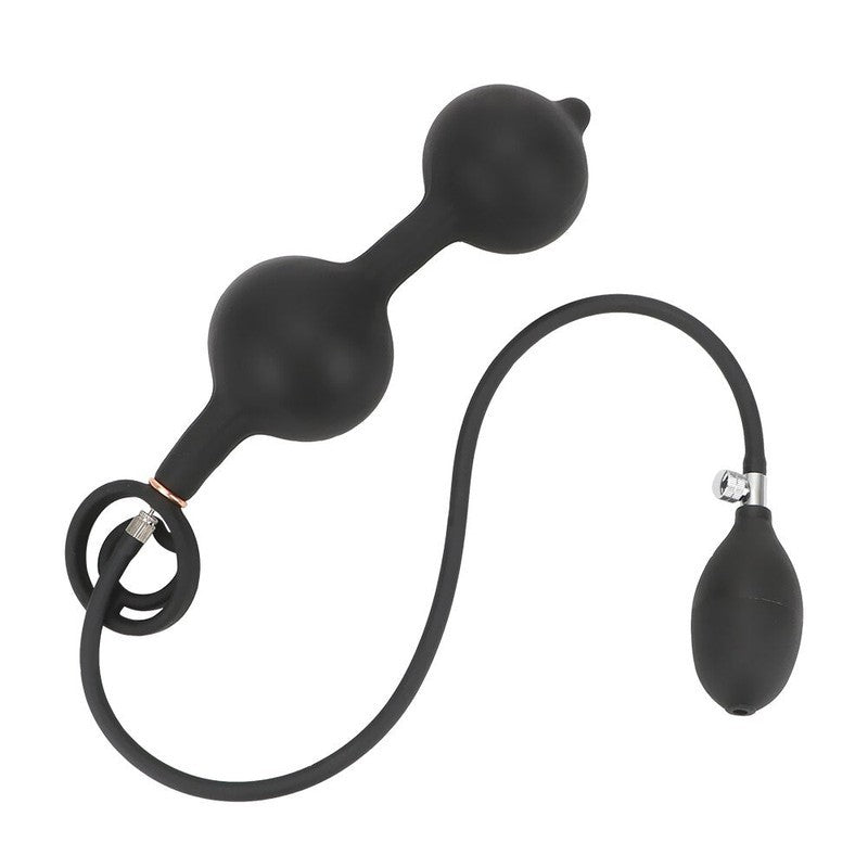 plug anal gonflant Plug Anal Gonflable Triple Boules avec Bille main image 0