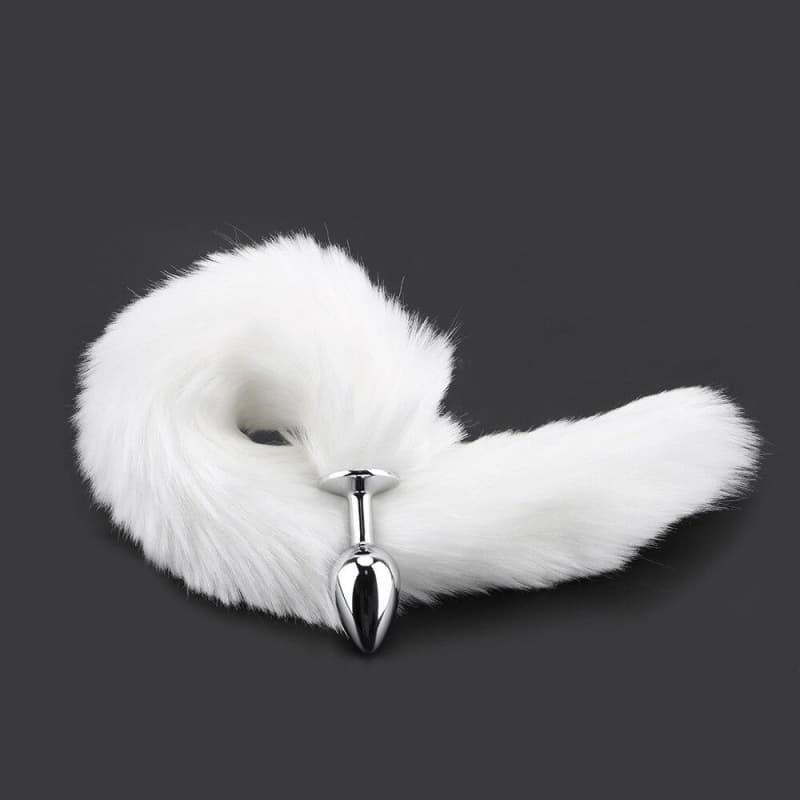 Plug Anal Queue de Renard Mtal avec Oreille Blanc | Plug Avenue Plug Anal Queue de Renard Mtal avec Oreille Blanc | Plug Avenue