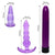 Plug Anal Silicone 2 plugs et vibro violet