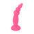 Plug anal silicone Mini chapelet courber Rose