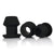 Plug Anal Tunnel lisse Silicone Noir S