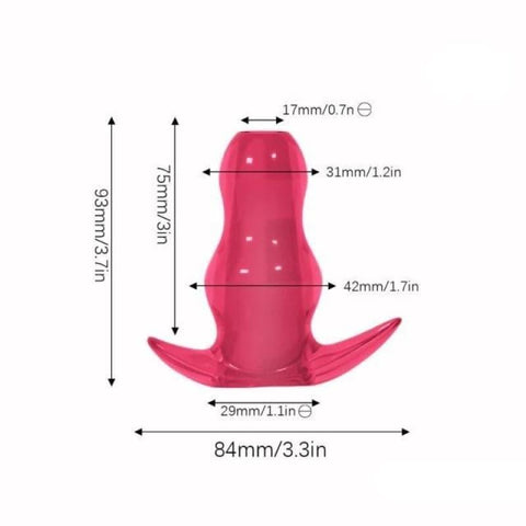 Plug Anal Tunnel Rouge Silicone S