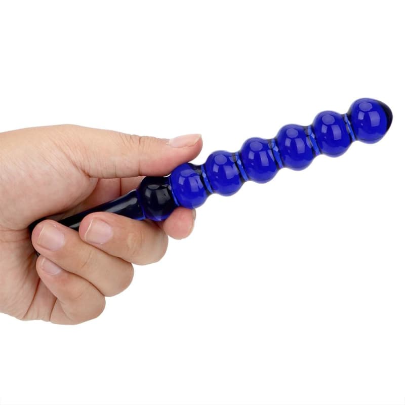 Plug Anal Verre multi boule bleu