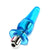 Plug Anal Vibrant mini cône Bleu 7.5 cm