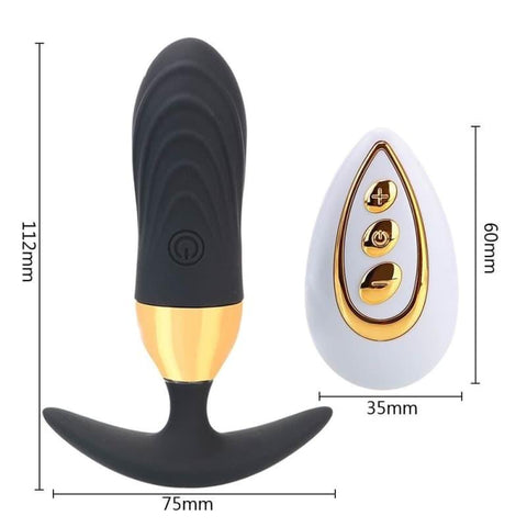 Plug Anal Vibrant ovale Noir 11.5cm