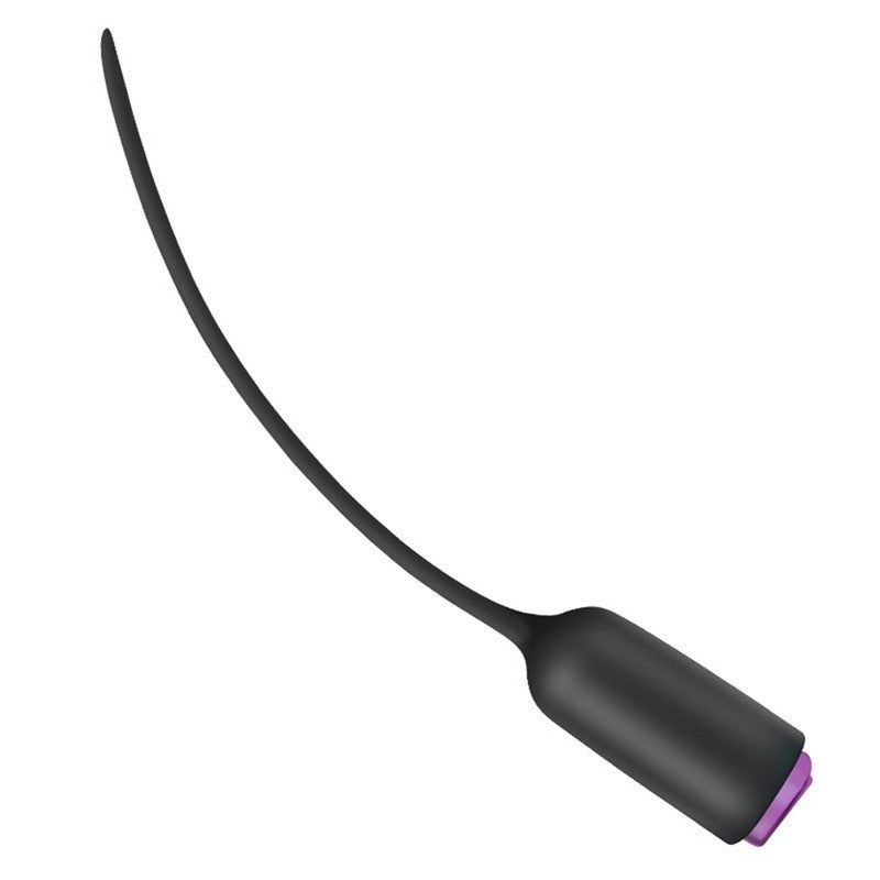 Sonde urètre boule vibrante silicone noir